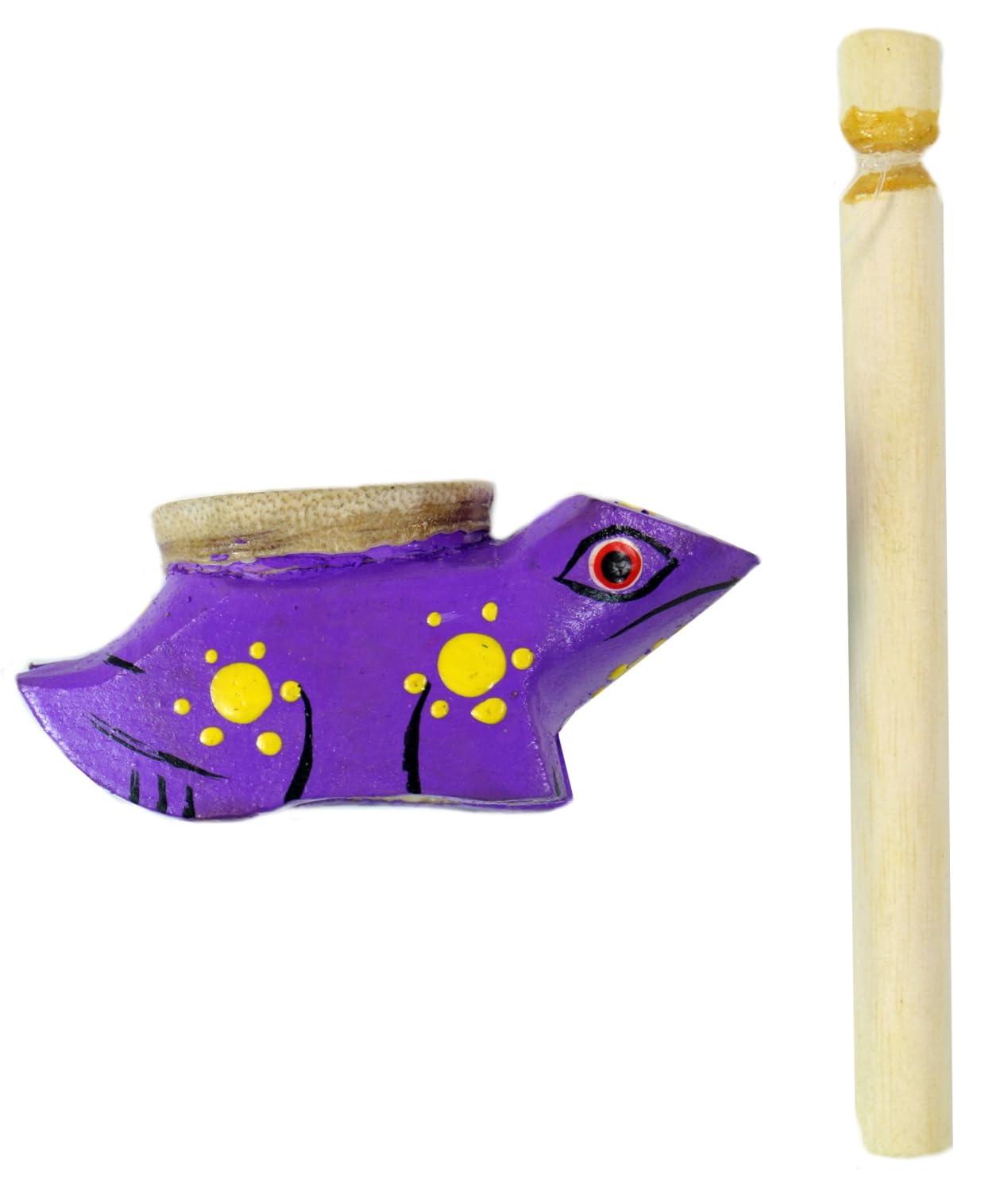 Guru-Shop Instrument de Musique en Bois, Instrument de Musique à Percussion Rythmée, Fait Main - Hochet Tournant Petite Tortue, Marron, 4x10x4 cm, Instruments de Musique