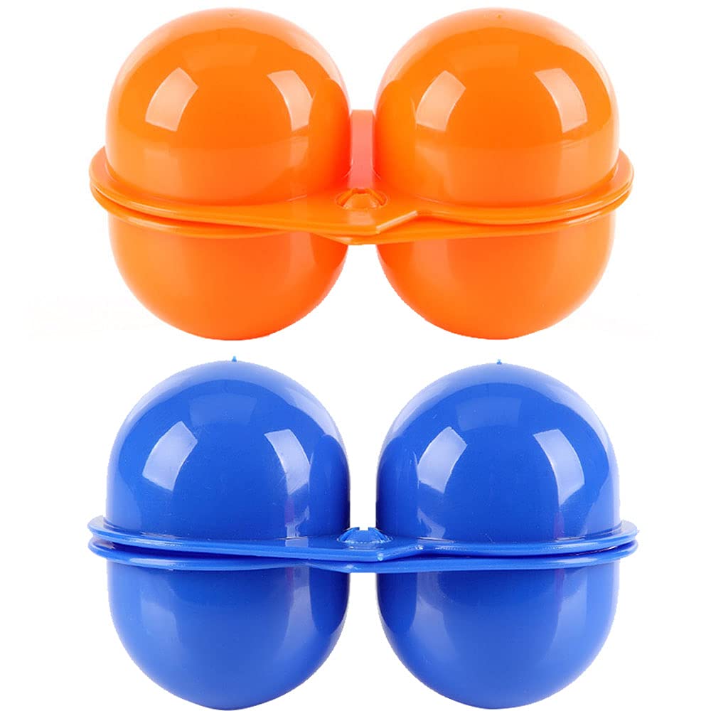 Monsully 2 Pezzi Plastica Pieghevole Scatola Uova 6 Griglie, 2 Pezzi Portauova Portatile 4 Griglie, Scatola Uova in Plastica Uovo in Plastica Storage Box per Campeggio All'aperto, Picnic, Barbecue