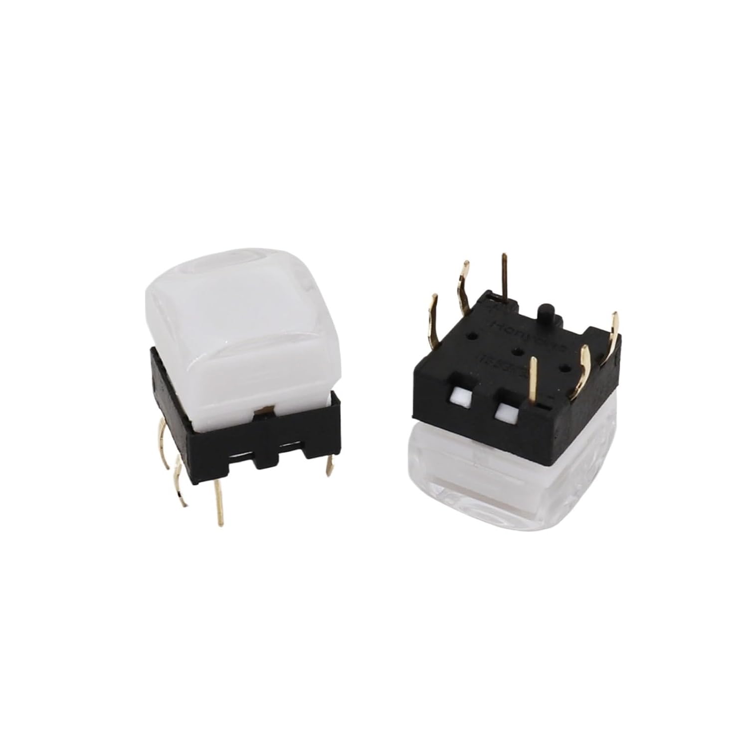 5Pcs TS26 Square 12x12mm 6Pin with LED Momentary SPST PCB Mini Push Button Click Switch for Video Processor(Blue LED)