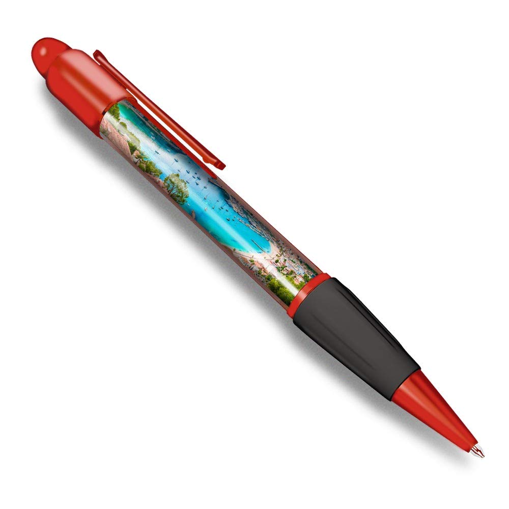 Destination Vinyl ltd Beautiful and comfortable Red Ballpoint Pen (Black Ink) - Porte de Soller Palma Mallorca Spain #46155