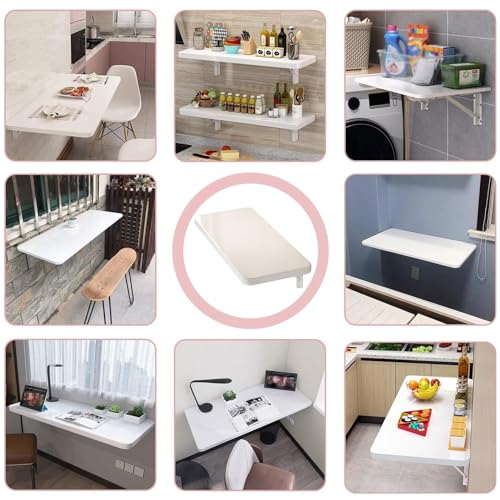 Établi pliable à fixation murale pour optimiser les petits espaces 80x50 cm - 7