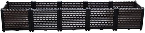 ZYYWX Cama de jardín elevada de plástico, para interior y exterior, caja de plantación de verduras y flores, perfecta para porche, terraza, balcón,