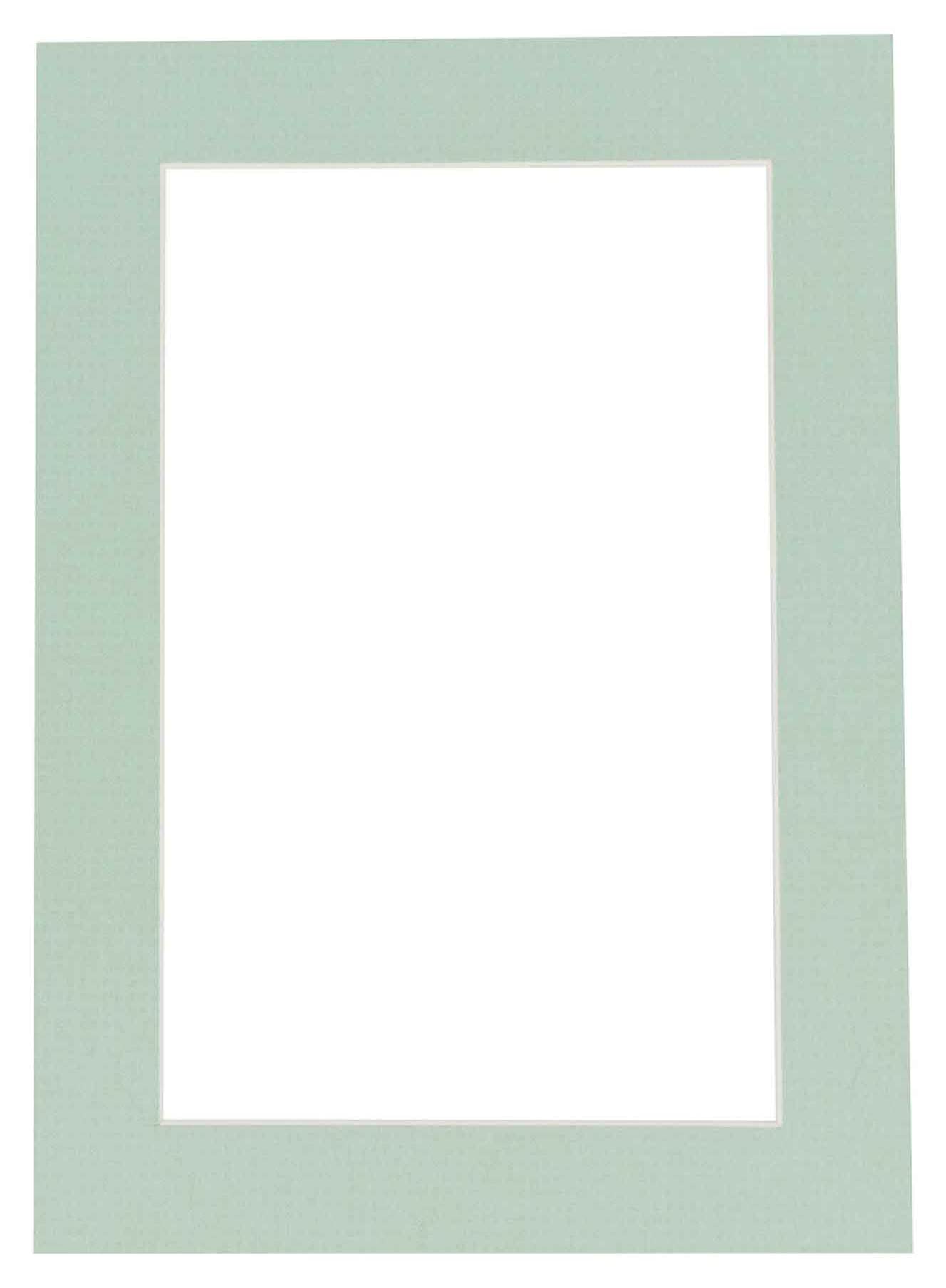 8x12 Mat Bevel Cut for 6x9 Photos - Acid Free Honeydew Green Precut Matboard - For Pictures, Photos, Framing - 4-ply Thickness