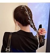 FDS Hair Chain Rhinestone Star Hair Chains Jewellery Hair Extensions Left Tassel Hair Clip in Hair ...