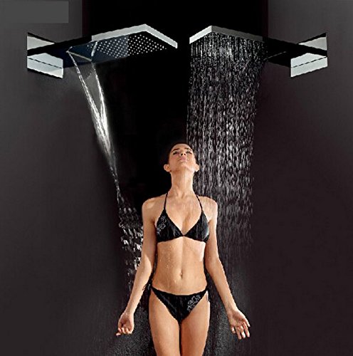Mitigeur douche avec douchette et cascade pour une salle de bain spa moderne