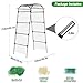 7Ft Garden Arch Trellis for Climbing Plants Outdoor, Heavy Duty Coated Metal Cucumber Trellis for Raised Beds, Tall Steel Gardening Arbor for Vegetables, Tomatoes, Grape, Bean (83’’ x 49’’ x 32’’)