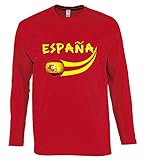 Fútbol Supportershop – Camiseta para Hombre L/S Rojo Fútbol España, T-Shirt Homme L/S Rouge Espagne, Rojo, FR : XXL (Taille Fabricant : XXL)