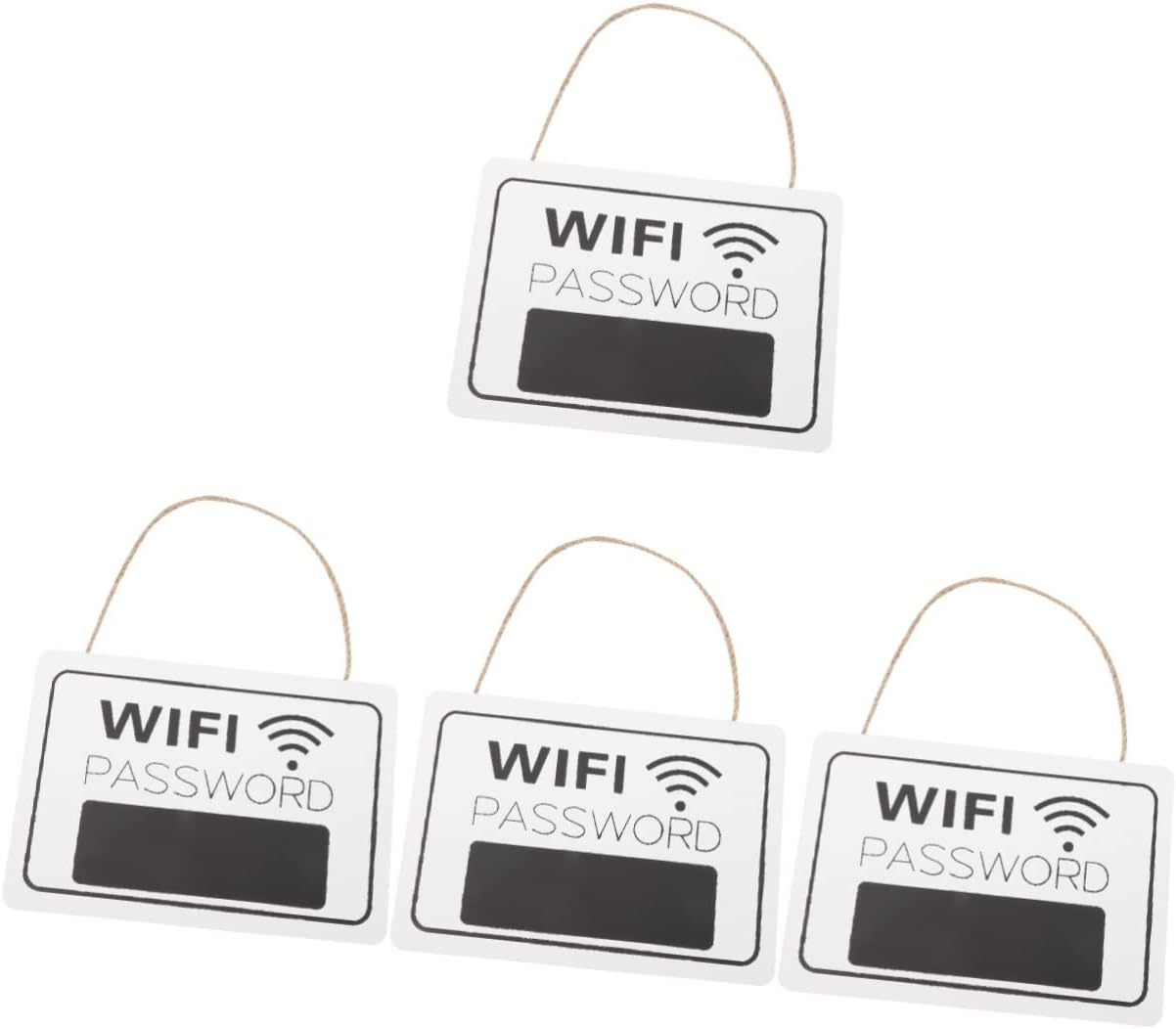 Baluue 4pcs Chalkboard Cafe Style Home Internet Board with Guest Visitors Restaurant Coffee Classic Hotel- for Pub Business Plaque X Room Freestanding Essentials Wood Door Hanging