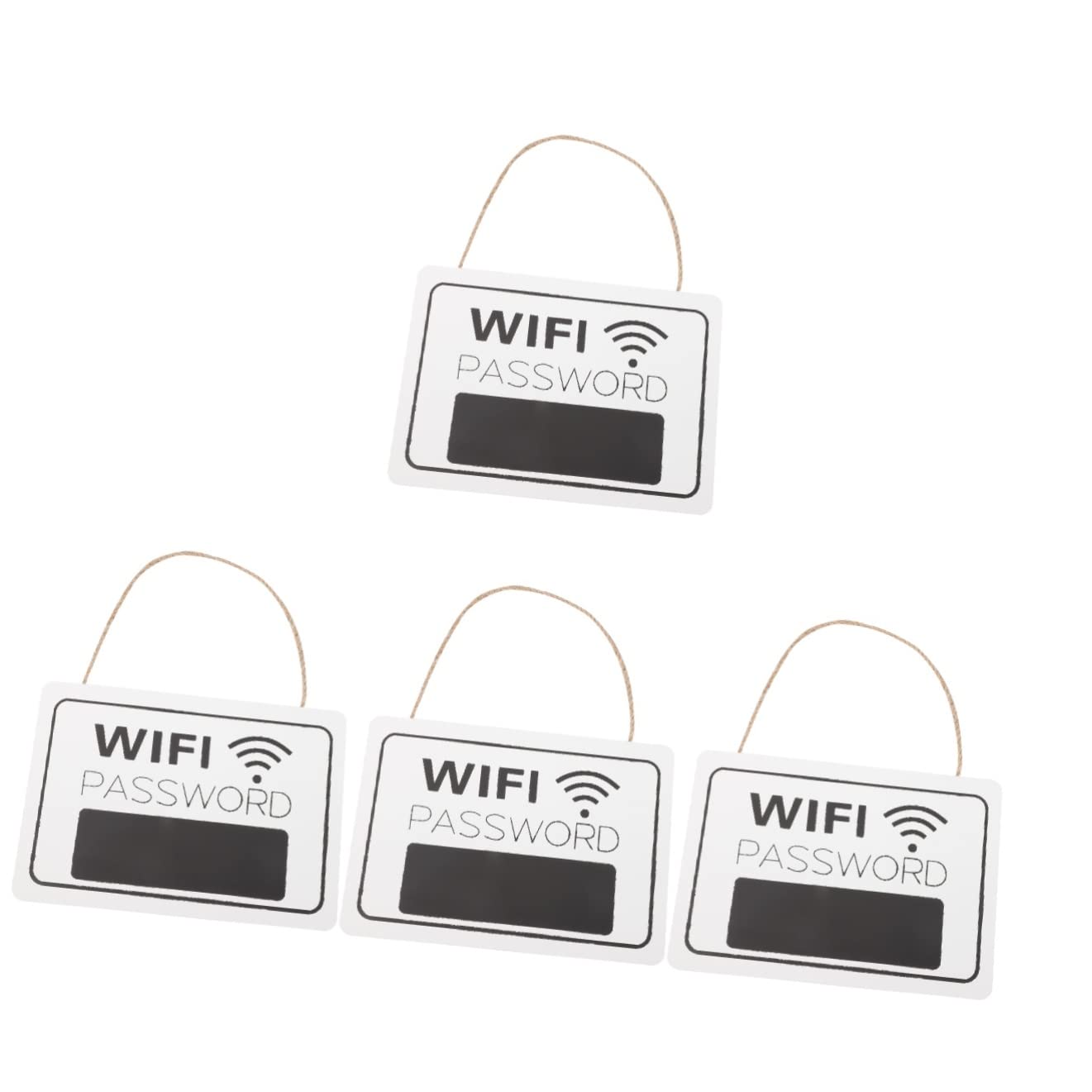 Baluue 4pcs Chalkboard Cafe Style Home Internet Board with Guest Visitors Restaurant Coffee Classic Hotel- for Pub Business Plaque X Room Freestanding Essentials Wood Door Hanging