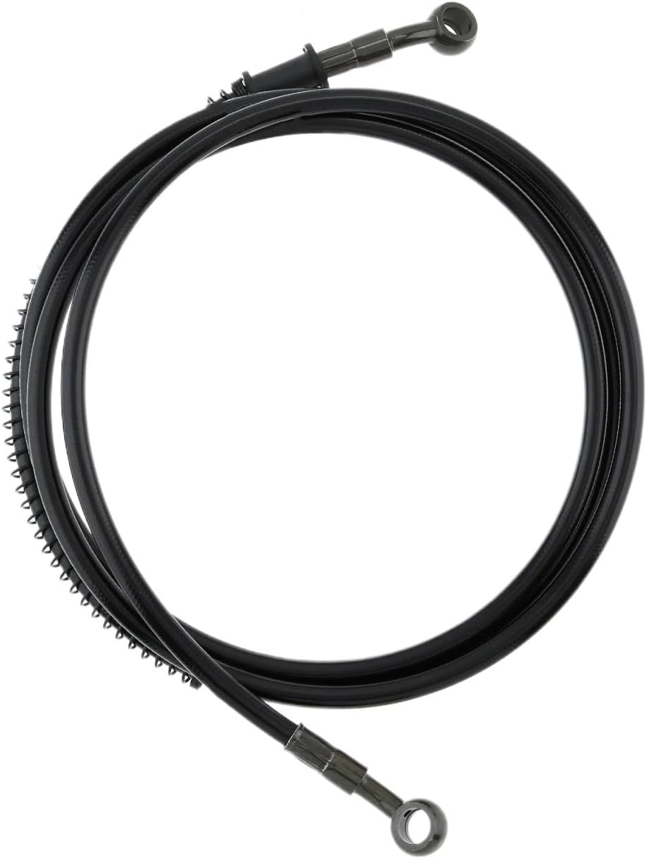 Brake Oil Hose Line 200Cm Motorcycle Dirt Bike Braided Brake Hose Line Steel Brake Cable Hydraulic Banjo Pipe For Motorbikes Universal Racing