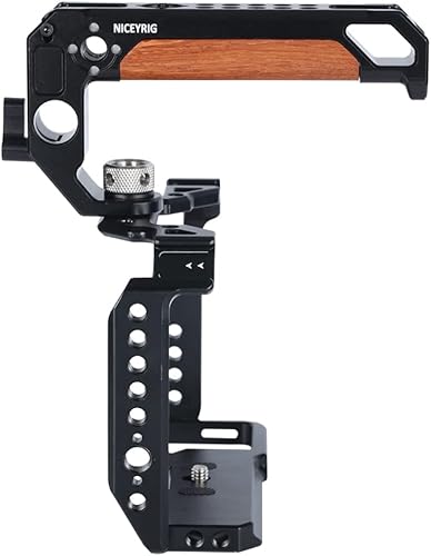 Miniatura 7 de NICEYRIG Kit de jaula para Sony A7RV A7V A7IV A7SIII (Alpha 7R VAlpha 7 VAlpha 7 IVAlpha 7S III) con mango superior de madera para cámara DSLR - 503