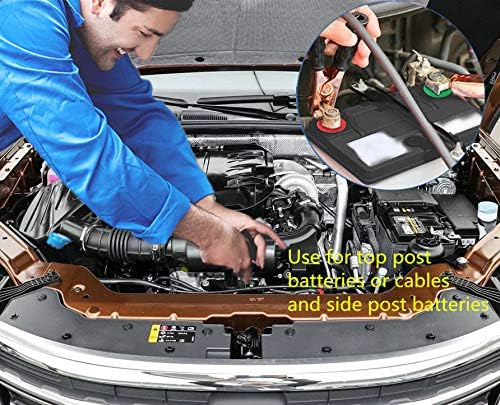 Miniatura 6 de Terminal de batería Arandelas de fibra anticorrosión Protector de terminal de batería (rojo y verde, 6 piezas)