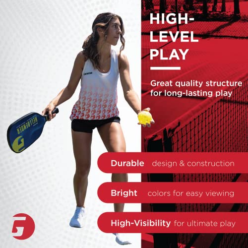 Gamma Photon Outdoor Pickleballs Pack Of 6, Usapa Approved, High-Visibility, Durable And Ultra-Balanced #TOP2