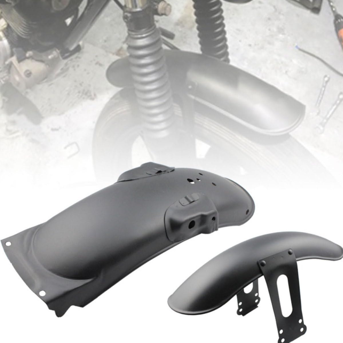 Retro Schutzblech Satz für Cg125 Motorrad Vorne Hinten Schwarz