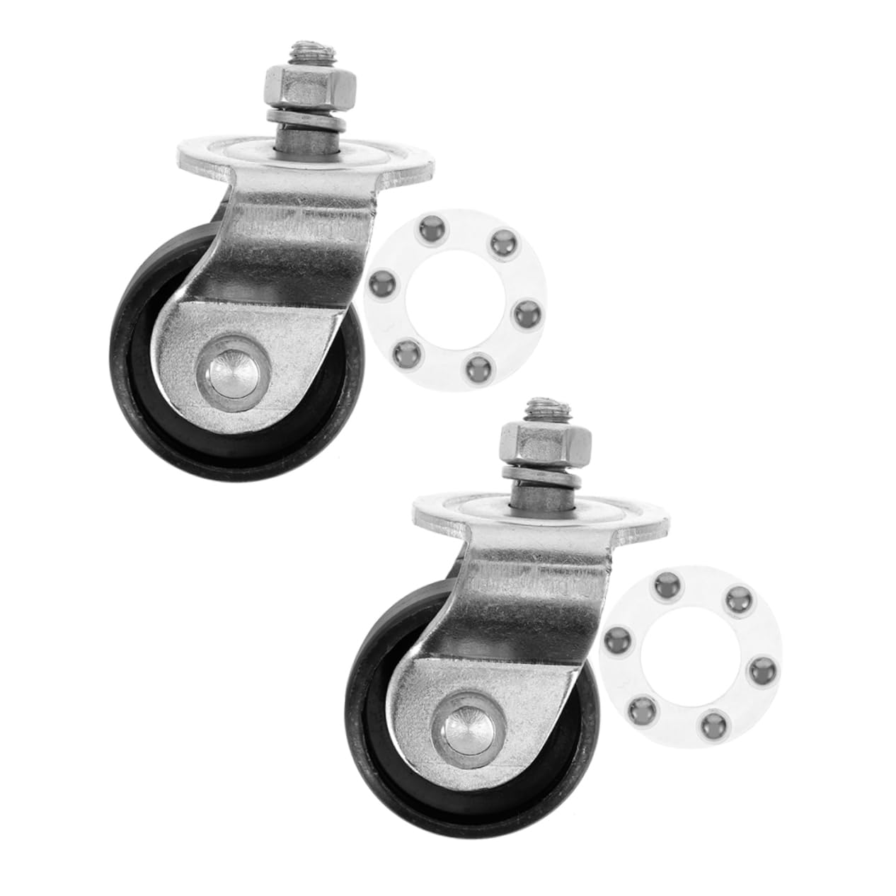 Gatuida 4pièces Roues Pivotantes De Remplacement Pour Jack Hydraulique Accessoires De Support Robustes Pour Chariots De Tonnes