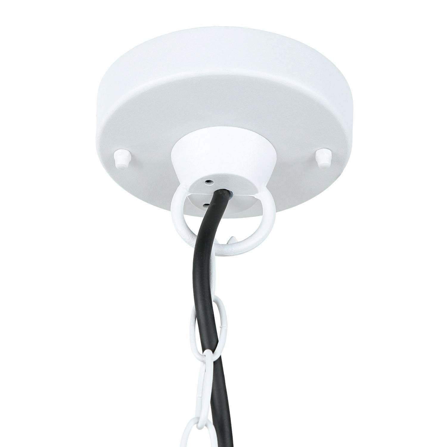 Lampe suspendue LED extérieur Ø 25 cm H 73 cm IP54 Blanc 3000 K 640 lm Aluminium