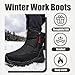 Kpewq Men’S Waterproof Orthotic Winter Work Boots, Extreme Cold Protection, Non-Slip Durable Sole, All-Day (Black, US, Adult, Men, 12, Numeric, US Footwear Size System, Medium)