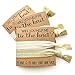 Set of 5 Bridesmaid Proposal | Will You Help Me Tie The Knot | Hair Tie Favors (Ivory + Gold Shimmer)
