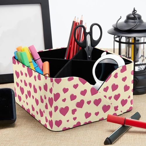 Organiseur de bureau cœur rose, le cadeau idéal pour le travail - 8