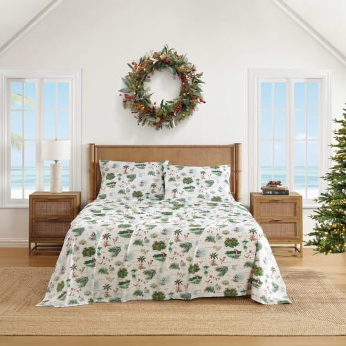 Image of Tommy Bahama - Holiday Queen Cotton Percale Sheet Set with Pillowcases
