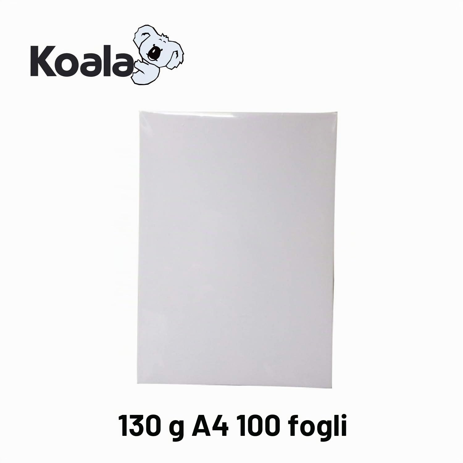 Koala Carta fotografica Lucida Fronte-Retro A4 130 g/m² 100 fogli per stampante LASER