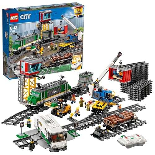 LEGO City 60198 Güterzug mit Schienensegmenten, Kinderspielzeug