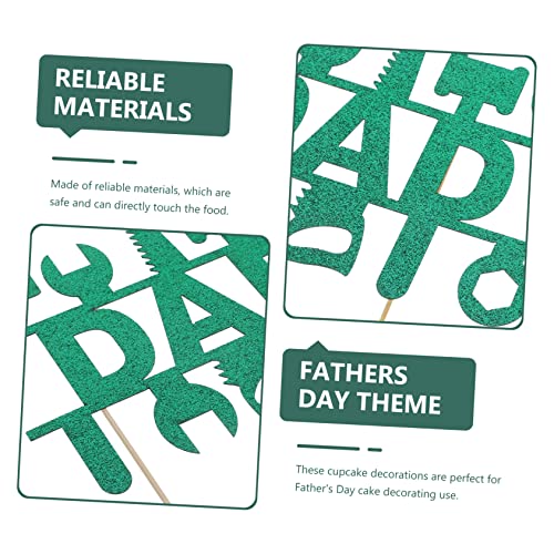 Luxshiny 40 Unidades De Placa De Bolo De Dia Pais Adereços De Papel De Bolo Verde