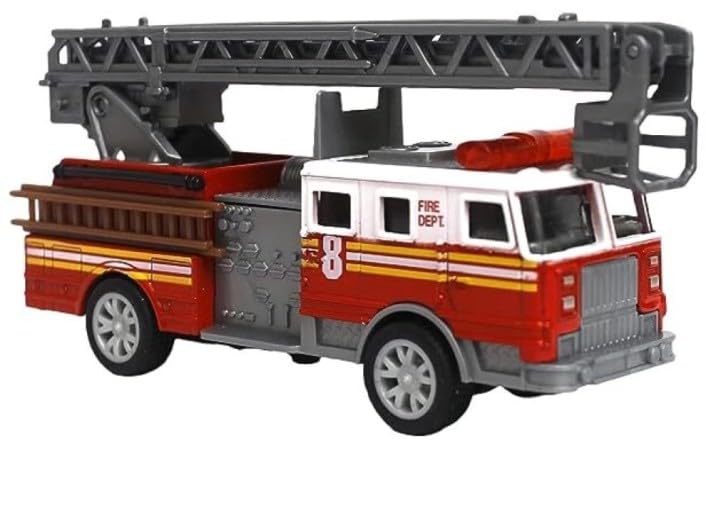 A Magical HUB ® Die Cast Metal 1:32 Scale Brigade Ladder Engine Fire Truck with Pull Back Friction and Extending Ladder Toy Vehicle Set for Kids, Red, 5 Inches (fire Truck) (B0D3XWJ2FW) Amazon Price History, Amazon Price Tracker