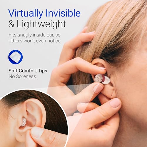 Oricle Standard 2.0 Hearing Aids for Seniors - Oricle Hearing Aids for Adults with Advanced Noise Cancellation - Easy Volume Control with Portable Charging Case