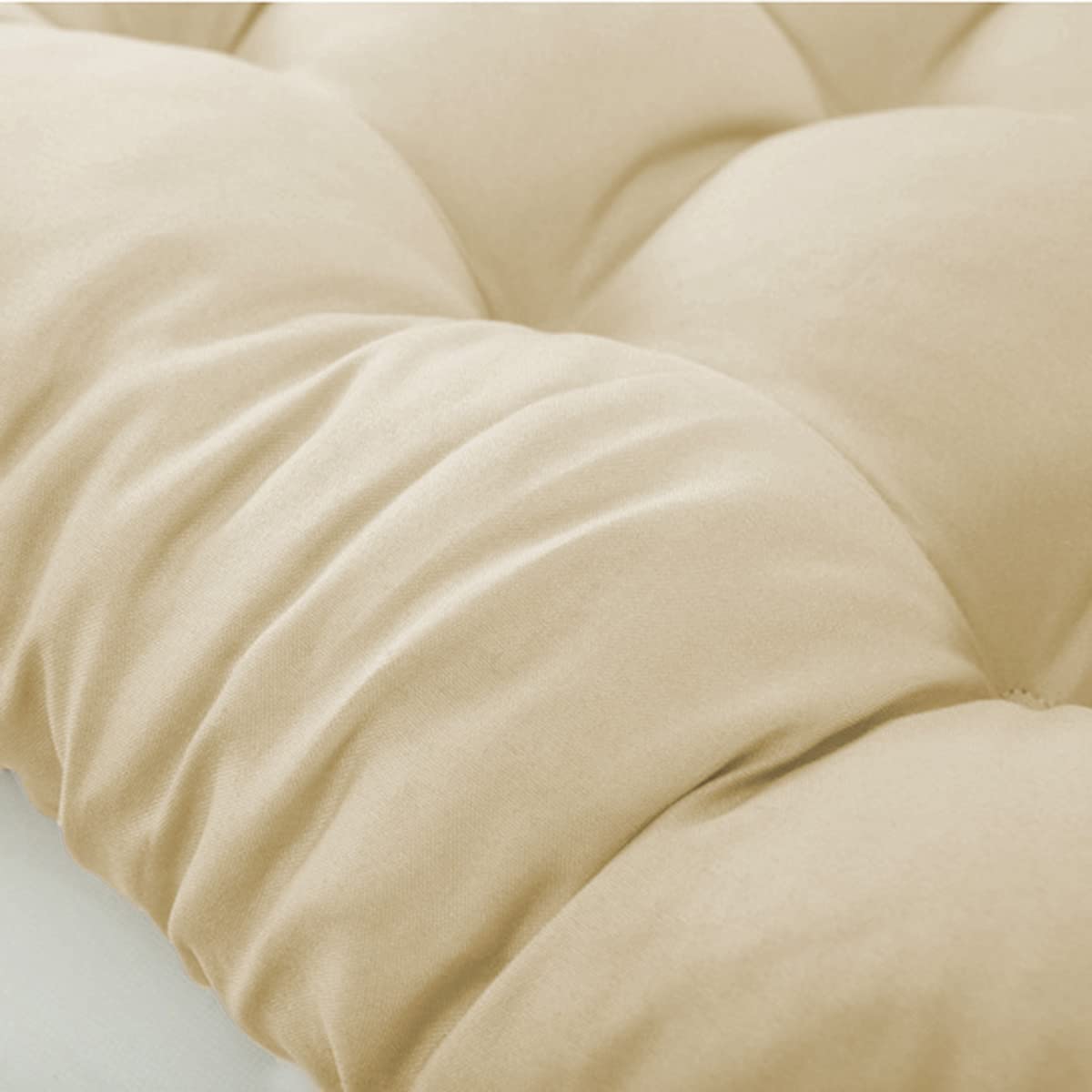 6 X Cojines para Sillas de Exterior e Interior Reversibles 40 x 40 x 5cm, Cojines de Silla Asiento Tumbonas Patio Terraza Exterior Acolchado Almohadilla (Pack 6, Beige)