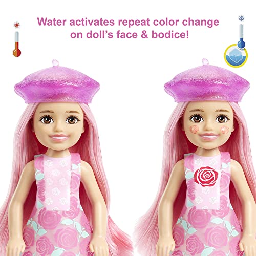 ​Barbie Chelsea Color Reveal Doll with 6 Surprises, Sunshine & Sprinkles Series with Lavender Flower Print & Color Change; Gift for Kids 3 Years & Older - Image 4