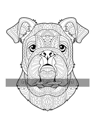 Amazing Dogs Coloring Book: Beautiful Dogs, Adorable Puppies, and Relaxing Designs for Adults and Teens - Image 35