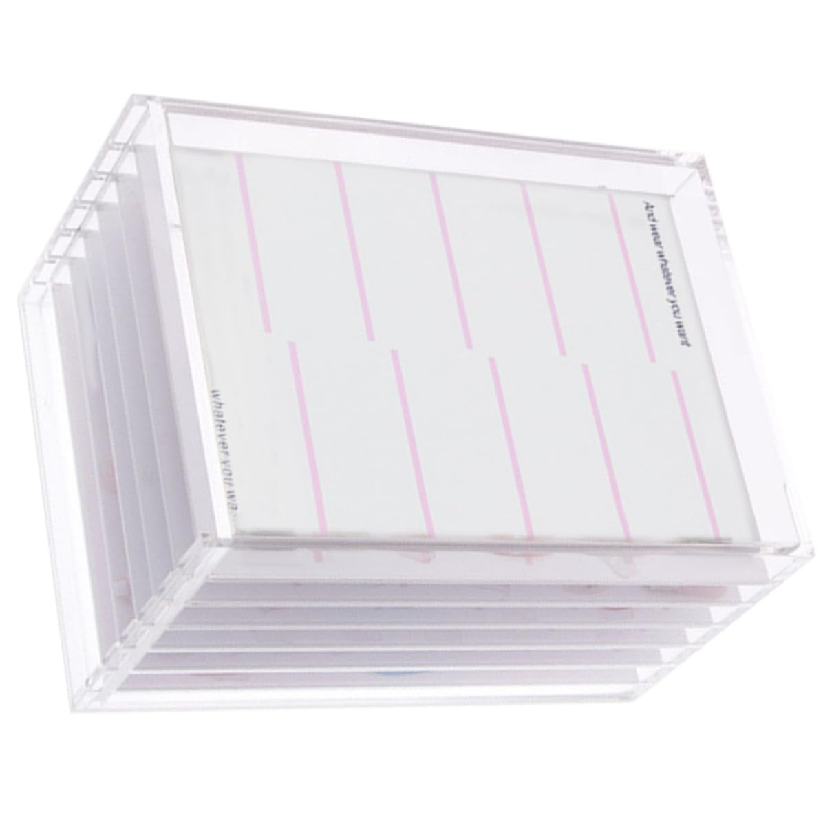 POPETPOP Caja de Almacenamiento de Uñas Postizas Contenedor Organizador para Decoración de Uñas de Acrílico Transparente, 6 Niveles, Diseño de Cajones, para Guardar y Exhibir Nail Art, Uso