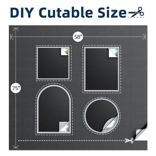 Magnetic Blackout Blind Stick On, 191 x 148 CM Temporary Blackout Curtains for Bedroom Easy Fit Window Blinds No Drilling, Black Out Window Film for Skylight Nursery, Travel, RV - Black - Cosy Home Interiors Magnetic Blackout Blind Stick On, 191 x 148 CM Temporary Blackout Curtains for Bedroom Easy Fit Window Blinds No Drilling, Black Out Window Film for Skylight Nursery, Travel, RV - Black - Image 5