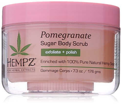 Nourish and Exfoliate with Hempz Herbal Sugar Body Scrub in Light Pink Pomegranate, 7.3 Fluid Ounces