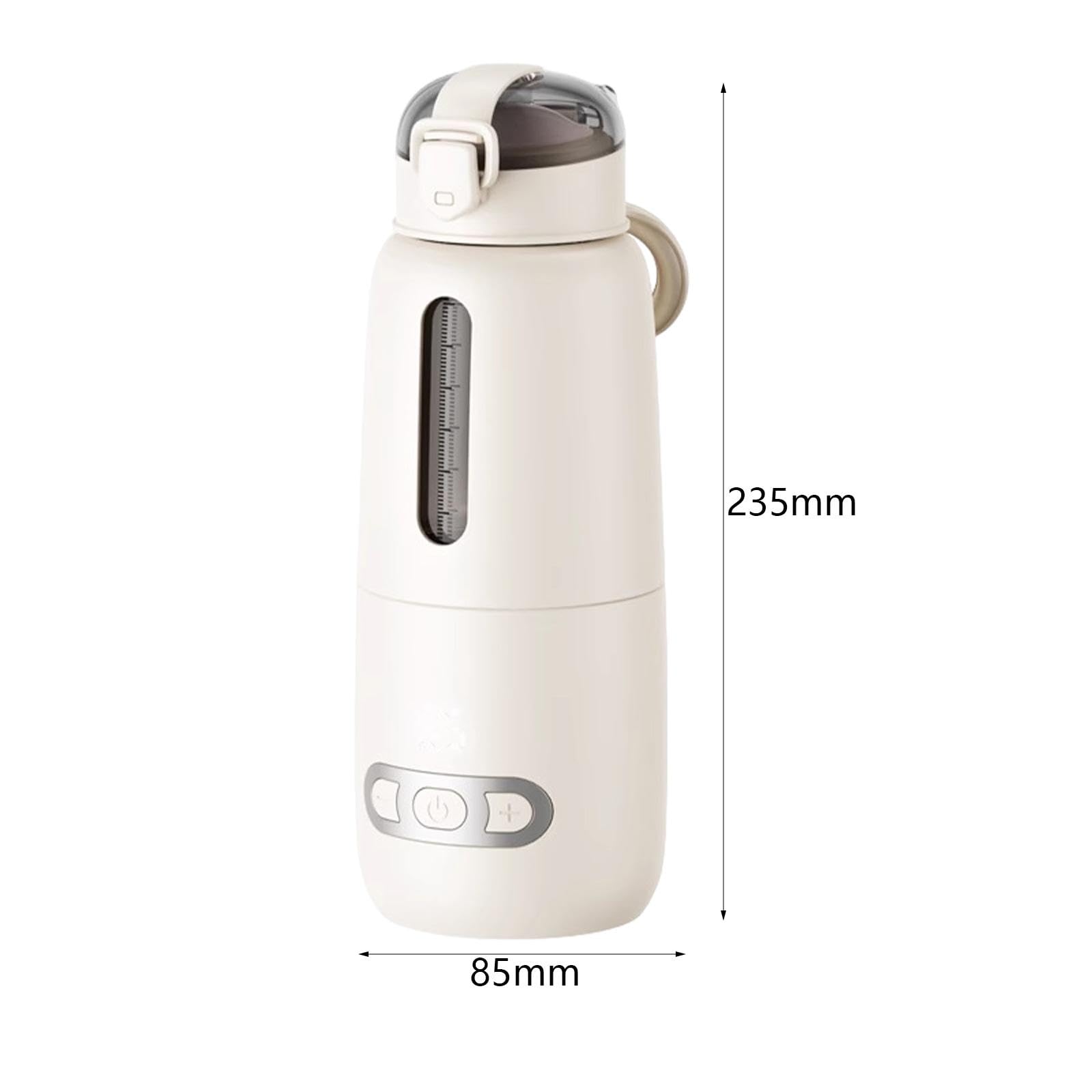 Calentador de Biberones Portátil Recargable con Control Preciso de Temperatura, Hervidor Eléctrico de Calentamiento Rápido, Calentador de Leche, beige 300ml, tal como se describe