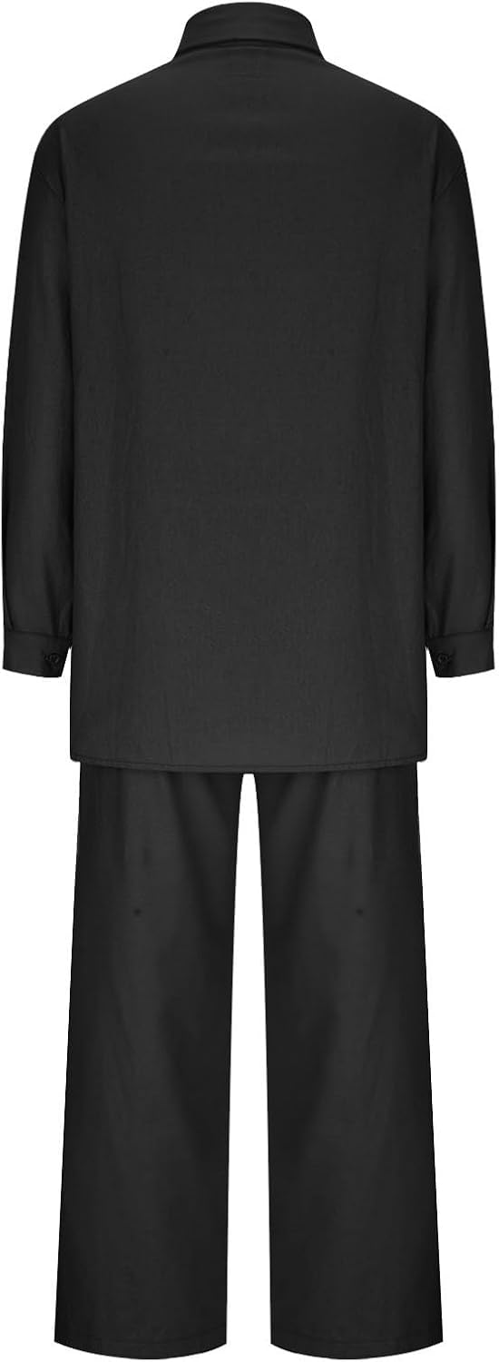 bmkBWO Linen Sets for Women 2 Piece,Button Down Plus Size Summer Shirts Wide Leg Linen Pants Lounge Outfits Clothes 2026 - Image 6