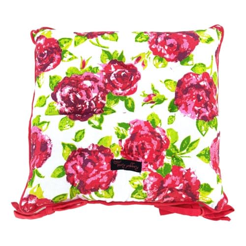 Image of Paddy Floral Garden Chair Seat Pad (pink rose)