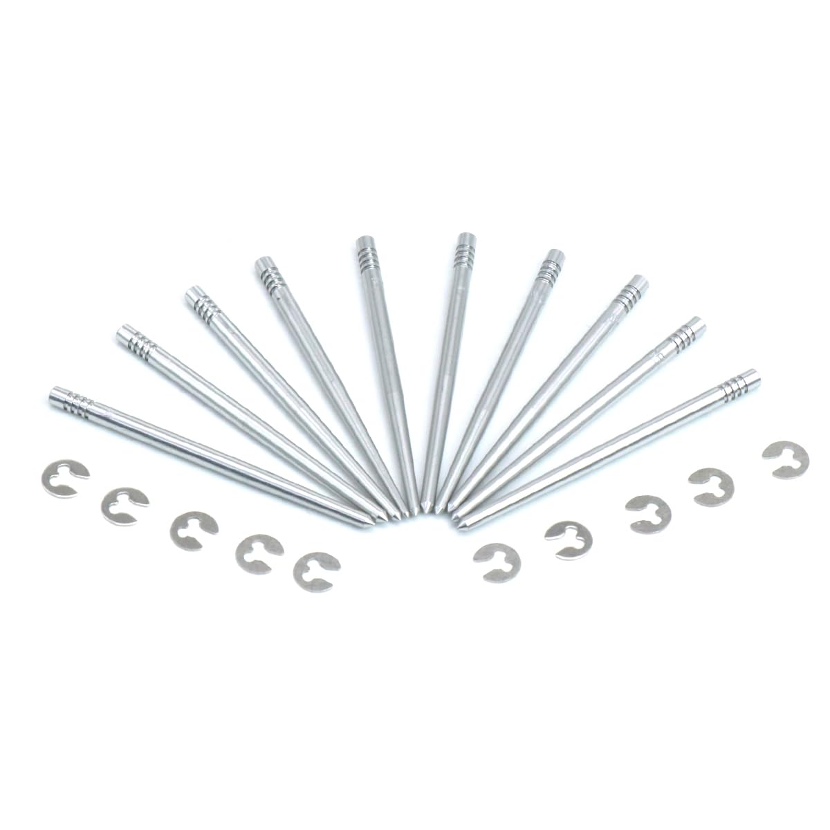 Juego de 10 Agujas de carburador Dellorto 9595 para Alconstar, con Clip, compatibles con DELLORTO, PHBG, PHVB y PHBD.