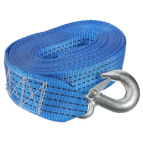 Sangle de treuil bleu pour chargement sécurisé de véhicules en panne