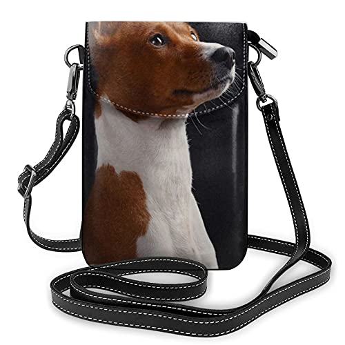 Tradegnow Basenji Petit sac à bandoulière décontracté pour téléphone portable Motif chiot Basenji, comme sur l'image, Taille unique