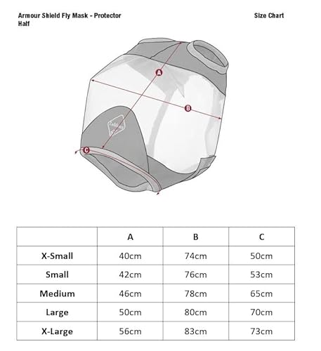 LeMieux Máscara ArmourShield Pro Standard Fly (azul-marinho - pequena)