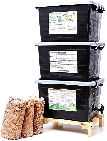 Composteira doméstica 90L - Reduza seu lixo orgânico e produza ad...