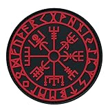 Vegvisir Viking Compass Norse Rune Morale Tactical PVC Rubber Fastener Patch