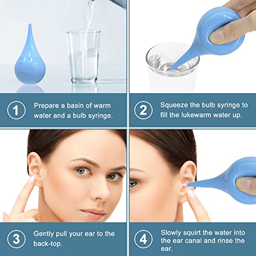 Rubber Suction Ear Syringe, BVN Hand Bulb Syringe Ear Washing Squeeze Bulb, for Ear Wax Removal, Suitable for Adults and Children, Blue. - Image 4