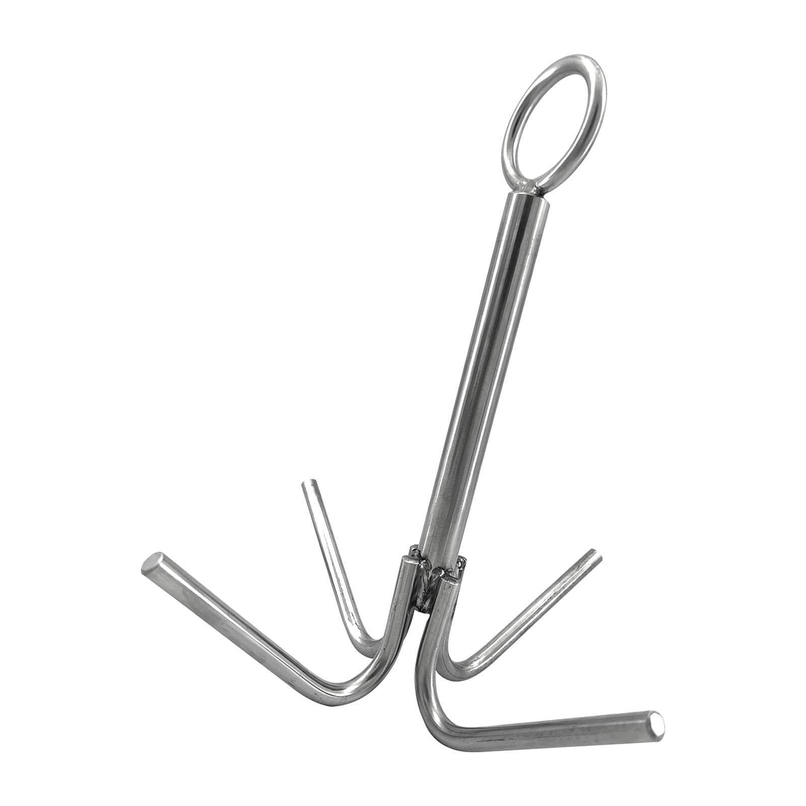 BEALIFE Grappin en Acier Inoxydable Robuste à 4 Griffes, antirouille et Durable, idéal pour la pêche, l'escalade d'arbres, la Survie en Plein air, la