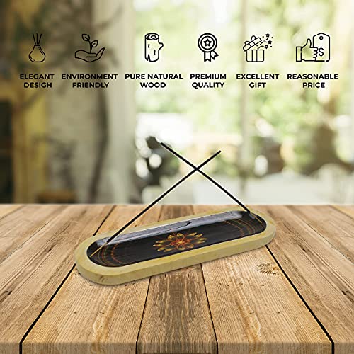 Aakriti Wooden Incense Holder Wood | Exclusive 2-In-1 Multitasking Design | Natural & 100% Eco-Friendly | Perfect For Housewarming, Christmas, Birthday, (Galaxy)…… #TOP1