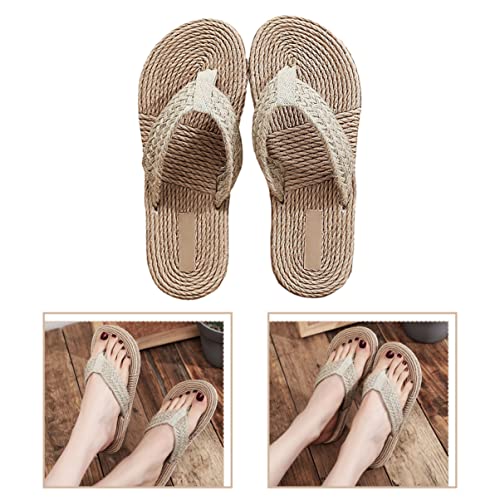 GALPADA Japanese House Slippers 1 Pair Rope Day Movers Slippers Unisex Summer Beach Slippers Sandals Beach Flops Non- Non Flops Flat Sandal Rubber Indoor Japan Seaside Casual Sandals2