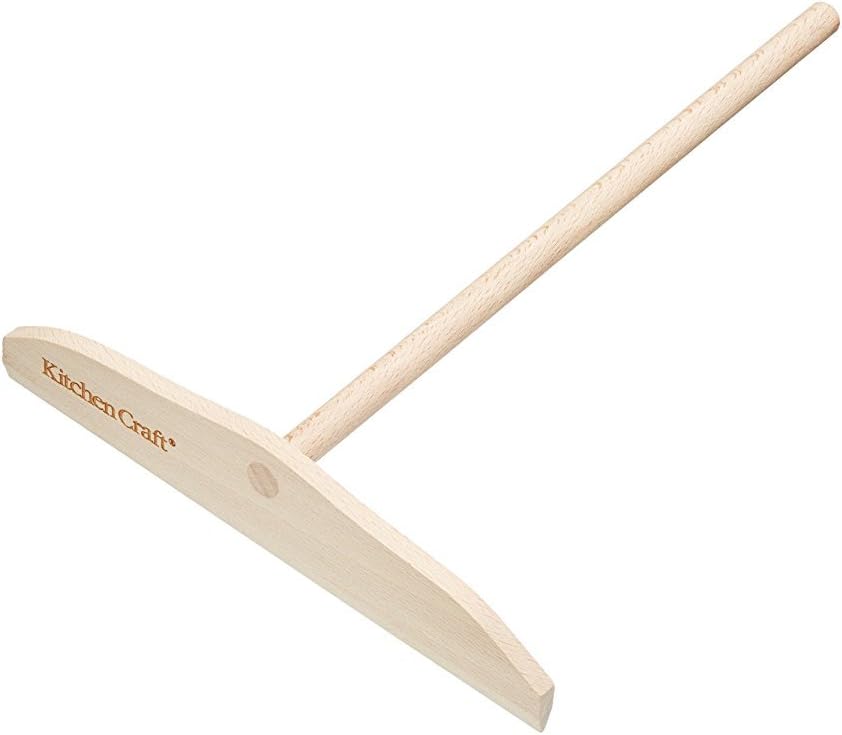 KitchenCraft Crepe Spreader, Beechwood, 24 cm, Beige