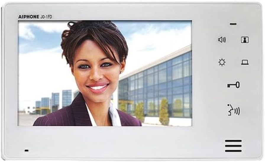 Aiphone Corporation JV-1FD Expansion Monitor for JV Series, Flame Resistant ABS Resin, 5-1/8" x 9-1/16" x 13/16", White